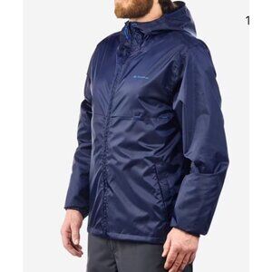 QUECHUA Men's Windproof and Water-repellent Hiking Jacket Raincut Full Zip  XL